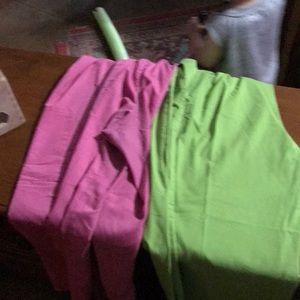 Pink and green scrubs